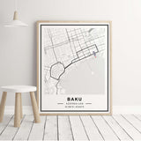 Baku Formula1 poster for living room, office room, and bedroom decor.