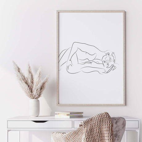 Sex line art print for minimalist home decor, living room decor, sex home decor, bedroom decor.