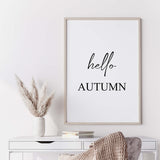 Line Art Pumpkin Print - Hello Autumn