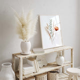 Watercolor pampas with flower for boho home decor.