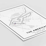 The Americas F1 print for black and white home decor.