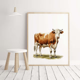 Farm realistic animal with cow print for rustic home decor, farm home decor and gender neutral nursery decor.