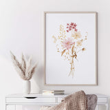 Wildflower Prints - Beige Pink - Set of 3