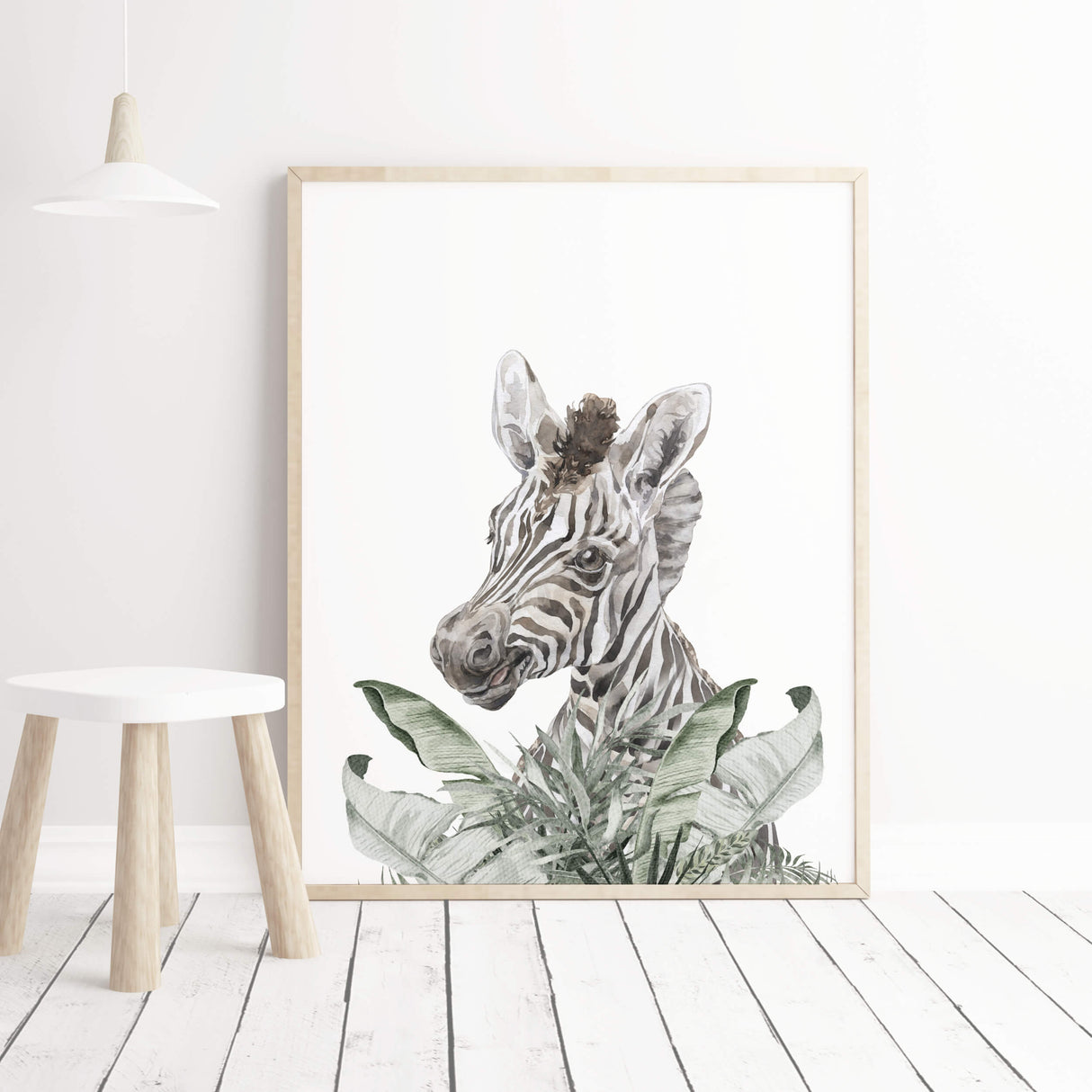 Watercolor zebra printable for girls room decor, boys room decor, and gender neutral nursery decor.