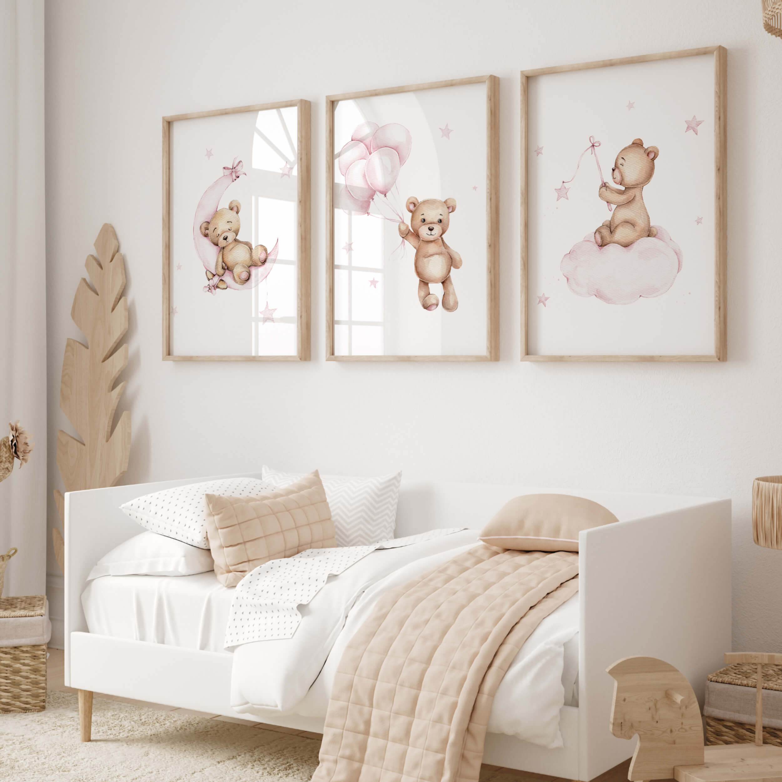 Pink nursery shops prints