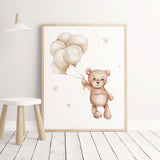 Teddy bear with balloon printable