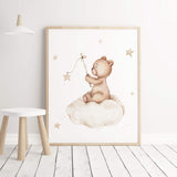 Teddy bear with stars print